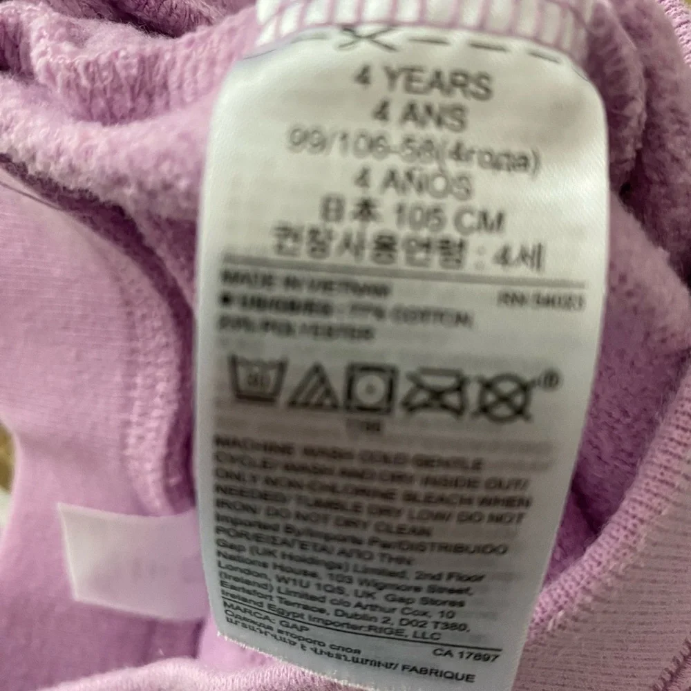 baby GAP, Girls, 2-piece Sweatsuit, Purple, Size 4